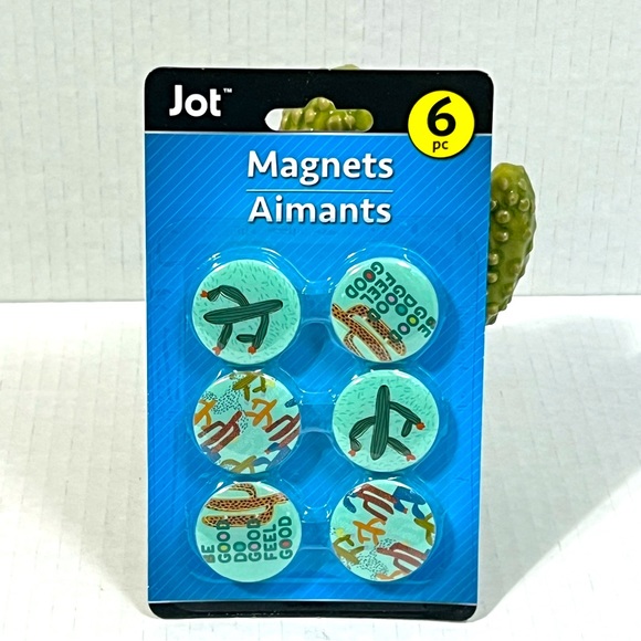 6 Pack Cactus Magnets For Bulletin Board Calendar Refrigerator Plant Lover Gift - Picture 3 of 9